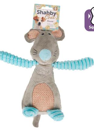 Іграшка з пискавкою для собак shabby chic mouse 25x12 см flamingo (5411290295352)