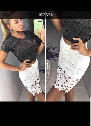 Юбка ажурная