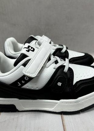 Детские кроссовки jong golf dc shoes white  белые/черные р31-355 фото