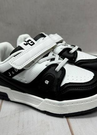 Детские кроссовки jong golf dc shoes white  белые/черные р31-354 фото
