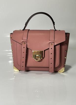 Сумка брендовая michael kors manhattan medium leather satchel кожа оригинал на подарок