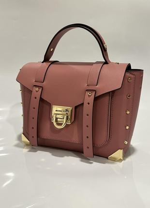 Сумка брендовая michael kors manhattan medium leather satchel кожа оригинал на подарок5 фото