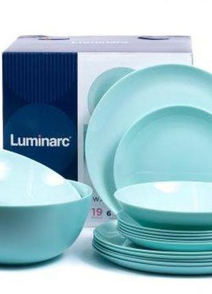 Сервіз столовий luminarc diwali light turquoise 19 предметів 2947 lum