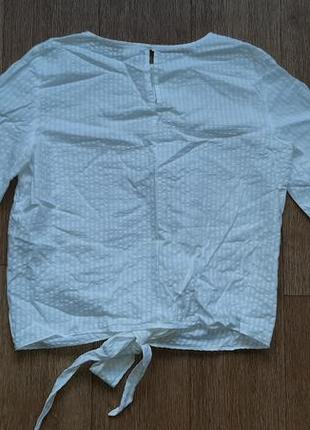Блузка белая хлопковая3 фото