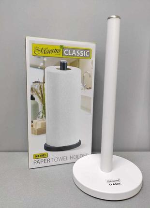 Держатель для бумажных полотенец на стол maestro 34,5 х 15 см white mr-1033