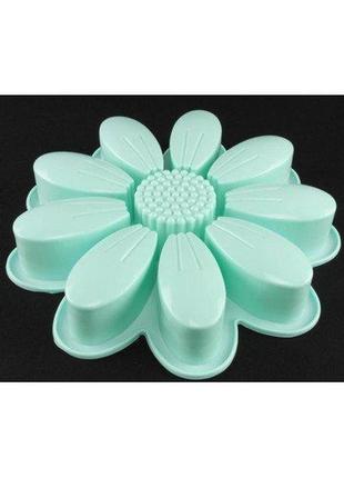 Форма для випікання силіконова "ромашка" бірюзова a-plus 1933