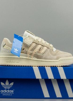 Жіночі кросівки adidas forum 84 low “off white” beige