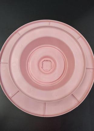 Подставка для торта поворотная a-plus d-32 персиковая (49 к)3 фото