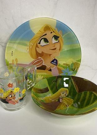Набір дитячого посуду 3 предмети luminarc disney princess royal p9260
