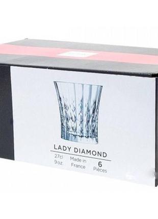 Набор низких стаканов eclat lady diamond 6 шт х 270 мл (l9747)4 фото