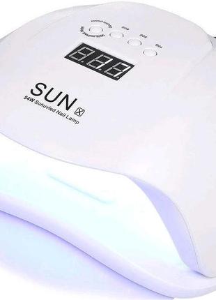 Лампа для маникюра sun 001 54 w для покрытия ногтей гель лаком, гелем uv/led white5 фото