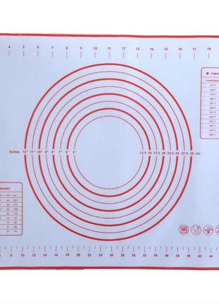 Силиконовый армированный коврик для раскатки, выпечки теста 60 х 40 см ytech 21901 фото
