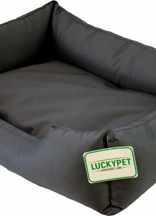 Лежак для собак и кошек lucky pet маркиз №1 40x50x16 см серый (4820224211664)
