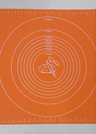 Силиконовый коврик ytech 65 х 45 см оранжевый для раскатки теста