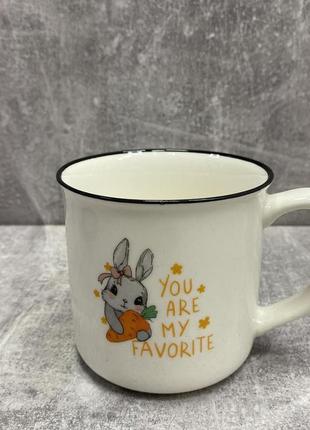 Чашка фарфоровая 320 мл cute rabbit ardesto ar3460