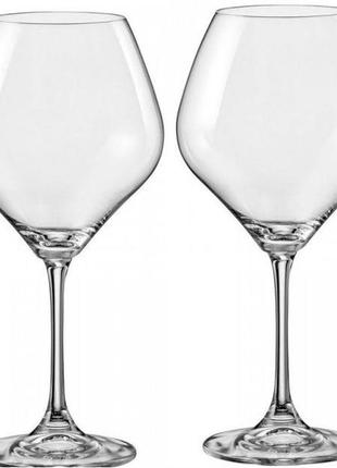 Набір келихів для вина bohemia amoroso 450 мл 2 шт crystalex (40651 450 boh)1 фото