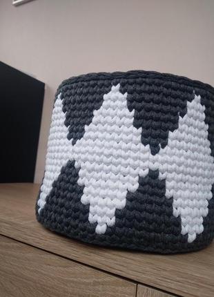 Кошик в'язаний круглий3 фото