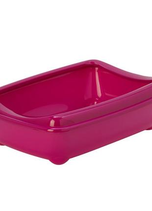 Туалет для кішок moderna arist o-tray з бортиком 50х38х14 см яскраво-рожевий (5412087013982)