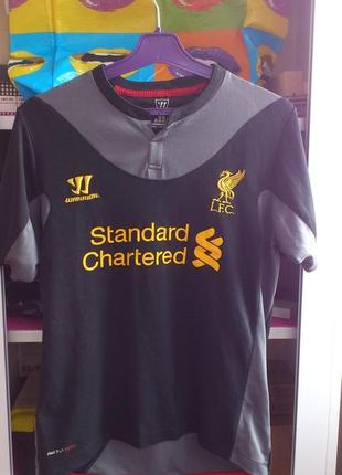 Футболка футбольная подростковая черная серая клуба ливерпуль liverpool warrior sports🇺🇸🇵🇭