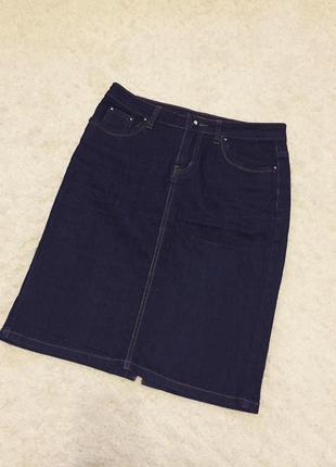 Классическая джинсовая юбка1 фото