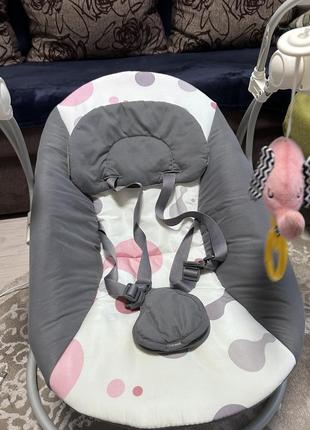 Крісло-гойдалка kinderkraft minky pink