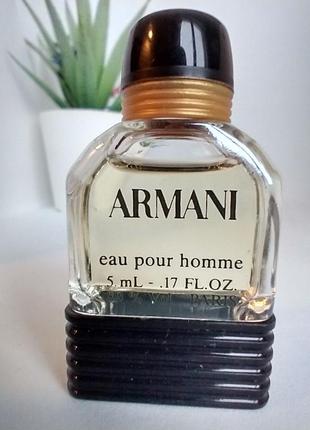 Giorgio armani eau pour homme винтаж миниатюра 5мл