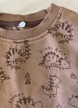 Свитшот, свитер, мирер в динозаврах 4-5 лет рост 104-110 на мальчика от джордж2 фото