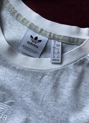 Хлопковая футболка adidas originals мужская цвет серый узор5 фото