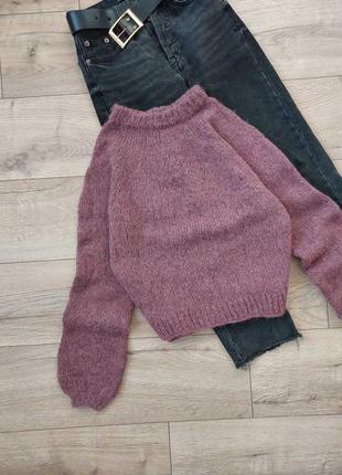 Мохеровий светр джемпер мохер вовняний оверсайз свитер мохеровый пуловер шерстяной7 фото