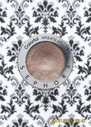 Глиттерные тени для век sephora colorful sequins effect eyeshadow 08 shock choc