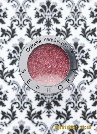 Глітерні тіні для повік sephora colorful sequins effect eyeshadow 08 shock choc