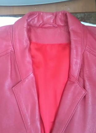 Шикарная кожаная короткая куртка жакет р. м/l/xl4 фото
