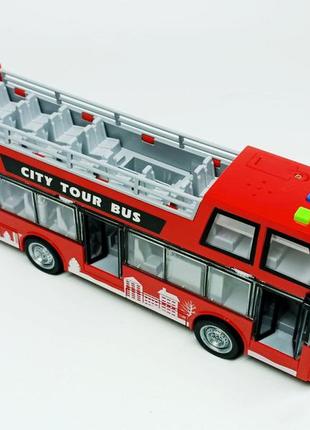 Автобус двоповерховий wenyi "city tour bus" червоний wy916a-1