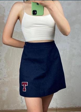 Синяя мини юбка tommy jeans hilfiger