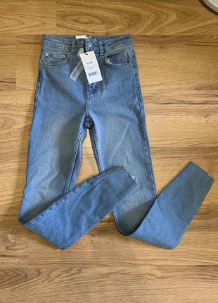 Джинсы голубые скинни 34 zara