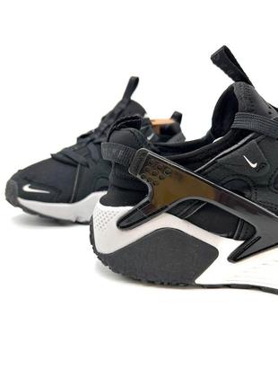 Кроссовки nike air huarache craft black white (черно-белые)5 фото