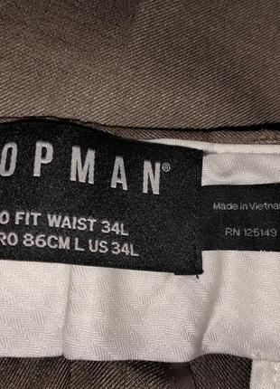 Мужские классические брюки topman на кант5 фото