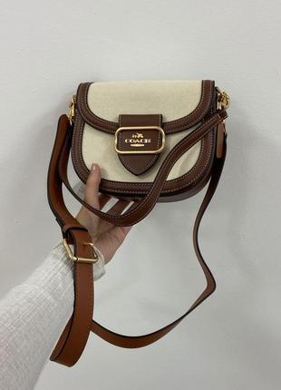 Сумка женская брёнд плечо бренд coach morgan saddle bag2 фото