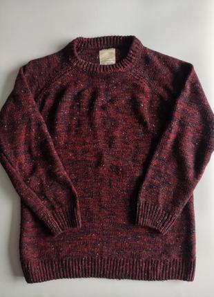 Свитер homebound knit wear р.m бордовый меланж