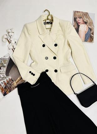 Двубортный удлиненный пиджак zara