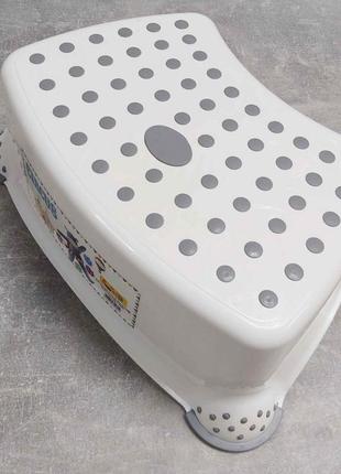 Дитяча сходинка для ванної кімнати irak plastik cm-510 біла із сірим5 фото