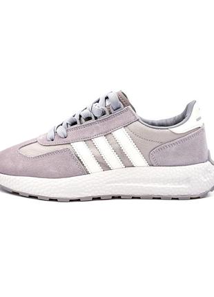 Кроссовки adidas High retropy white grey9 фото
