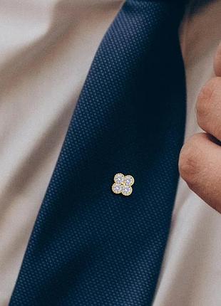 Зажим для галстука запонки стильный аксессуар в подарочной упаковке