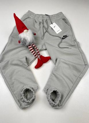 Мужские спортивные штаны найк серые / брендовые спорт штаны от nike