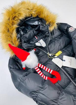 Куртка moncler чорна / теплі пуховики монклер на осінь - зиму2 фото