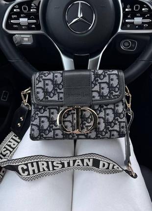 Christian dior 30 montaigne bag grey textile