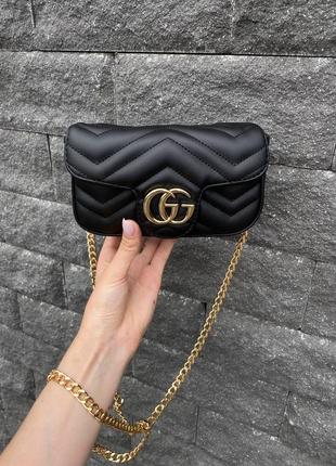 Жіноча сумка gucci mini black люкс якість