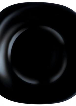 Тарілка luminarc carine black чорна обідня квадратна d-26 см 9817 lum1 фото