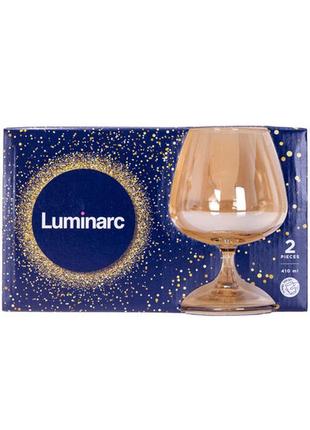 Набір келихів luminarc celect gold золотий мед 410 мл для коньяку 2 шт p9308/1 lum2 фото