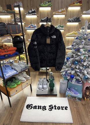 Шуба пуховик the north face x supreme black